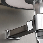 Бра цвета хром с белым цилиндрическим стеклянным плафоном Feiss варинант исполнения - 3 | Loft Concept в Ростове-на-Дону