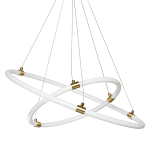 Люстра подвесная с двумя пересекающимися белыми светодиоидными кольцами Luke Lampco Tracer Lamp варинант исполнения - 1 | Loft Concept в Ростове-на-Дону