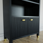 Книжный Стеллаж Elsa Dreams Black с задней стенкой варинант исполнения - 2 | Loft Concept в Ростове-на-Дону