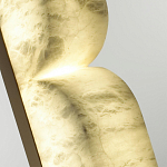 Бра с изогнутым плафоном из белого алебастра на прямоугольном основании Cryptocrystalline Stone варинант исполнения - 5 | Loft Concept в Ростове-на-Дону