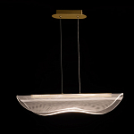 Люстра линейная с прозрачным волнообразным плафоном Wave Line варинант исполнения - 3 | Loft Concept в Ростове-на-Дону