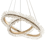 Люстра два кольца с хрустальным декором Rowan Crystal Ring Horizontal Gold Chandelier варинант исполнения - 1 | Loft Concept в Ростове-на-Дону