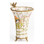 Ваза из фарфора с бронзовой стрекозой  Paradise Dragonfly варинант исполнения - 3 | Loft Concept в Ростове-на-Дону