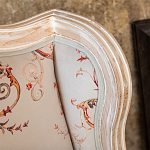 Двухместный диван из массива бука серый с растительным орнаментом Raffael Blue Grey Sofa варинант исполнения - 5 | Loft Concept в Ростове-на-Дону