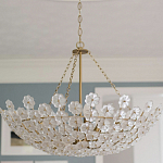 Люстра декорированная цветами из стекла Lightness of Flowers варинант исполнения - 4 | Loft Concept в Ростове-на-Дону