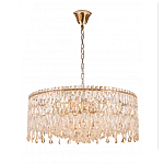 Люстра круглая с хрустальными подвесками на золотистом каркасе Roul Crystal Light варинант исполнения - 8 | Loft Concept в Ростове-на-Дону