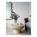 Столик кофейный кремового цвета с овальной столешницей и круглым основанием Cream Dalmen Table варинант исполнения - 7 | Loft Concept в Ростове-на-Дону