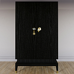 Платяной шкаф Elsa Dreams Black с 2-мя фасадами варинант исполнения - 4 | Loft Concept в Ростове-на-Дону