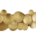 Люстра круглая из многослойных золотых дисков Metal Disc Chandelier варинант исполнения - 1 | Loft Concept в Ростове-на-Дону