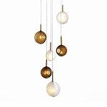 Люстра светодиодная с сферическими стеклянными плафонами Splatter варинант исполнения - 2 | Loft Concept в Ростове-на-Дону