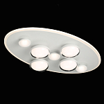 Потолочный светильник овальной формы белого цвета с 7-ю лампами Lunar Pebbles варинант исполнения - 2 | Loft Concept в Ростове-на-Дону