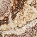 Овальный Современный Гобелен Абстракция в бежевых тонах Shallow варинант исполнения - 5 | Loft Concept в Ростове-на-Дону