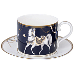 Чайный набор из фарфора с изображением лошадей на 6 персон 12 предметов Porcelain Horse Set варинант исполнения - 1 | Loft Concept в Ростове-на-Дону