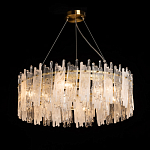 Люстра круглая с прозрачными стержнями разной длины Textured Glass Chandelier варинант исполнения - 3 | Loft Concept в Ростове-на-Дону