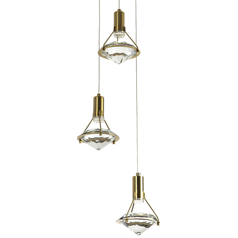    3-     Diamond Crystal Trio Hanging Lamp    -- | Loft Concept 