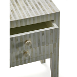 Тумбочка прикроватная White Pearl BEDSIDE CABINET 2 DRAWER варинант исполнения - 2 | Loft Concept в Ростове-на-Дону