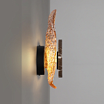 Бра с волнообразным стеклянным плафоном и вставкой из мрамора Liquid Stone варинант исполнения - 7 | Loft Concept в Ростове-на-Дону