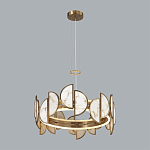 Люстра круглая с полукруглыми плафонами из искусственного алебастра в бронзовой оправе Marbella варинант исполнения - 7 | Loft Concept в Ростове-на-Дону