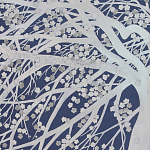 Обои ручная роспись в стиле Арт-деко Windswept Blossom Special Colourway on Dark Blue dyed silk варинант исполнения - 2 | Loft Concept в Ростове-на-Дону