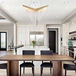 Люстра золотого цвета в форме галочки с каскадом длинных прозрачных трубок Eurofase варинант исполнения - 10 | Loft Concept в Ростове-на-Дону