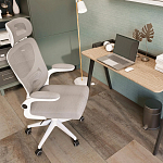 Кресло для компьютерного стола Easement Grey&White варинант исполнения - 9 | Loft Concept в Ростове-на-Дону