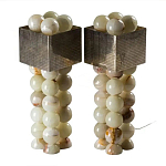 Настольная лампа с основанием из 24 выточенных сферических камней Through Stone варинант исполнения - 1 | Loft Concept в Ростове-на-Дону