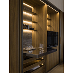 Кухонный гарнитур из дерева и камня с раздвижными дверцами OPERATING COLUMN 2.0 Dada Engenereed Kitchen варинант исполнения - 4 | Loft Concept в Ростове-на-Дону