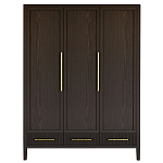 Большой Шкаф Primo Темный орех с 3 дверьми и 3 выдвижными ящиками варинант исполнения - 10 | Loft Concept в Ростове-на-Дону