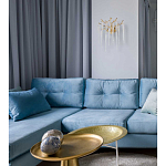 Бра золотого цвета с разветвленными ветвями и длинными прозрачными подвесками в форме стеклянных сосулек Droplet Chandelier варинант исполнения - 7 | Loft Concept в Ростове-на-Дону