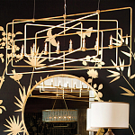 Люстра золотая из пересекающихся прямоугольных элементов Thin Intersecting Rectangles варинант исполнения - 4 | Loft Concept в Ростове-на-Дону