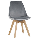 Стул с мягким велюровым сиденьем Arvika Grey варинант исполнения - 1 | Loft Concept в Ростове-на-Дону