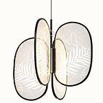 Люстра с гравировкой на акриловых плафонах Gravyura Black D 50 см варинант исполнения - 1 | Loft Concept в Ростове-на-Дону