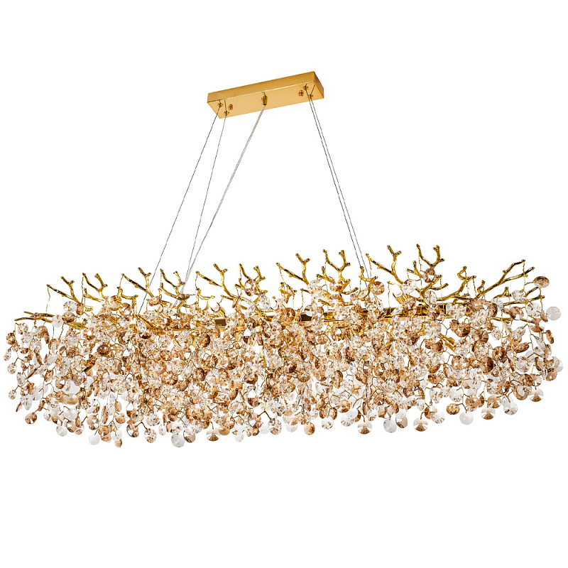      Fairytree Gold Crystal Linear Chandelier 14     -- | Loft Concept 