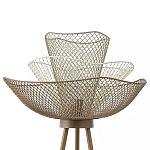 Торшер с трехъярусным плафоном из металлической сетки Light Floor Lamp Made of Metal Mesh варинант исполнения - 2 | Loft Concept в Ростове-на-Дону