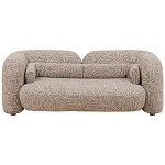 Дизайнерский двухместный диван с мягкими спинкой и подлокотниками светло-коричневый с принтом Madelaine Sofa Cocoa варинант исполнения - 1 | Loft Concept в Ростове-на-Дону