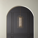 Люстра золотая с внутренним цилиндром из хрустальных бусин Romantic Lantern варинант исполнения - 3 | Loft Concept в Ростове-на-Дону