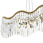 Линейная люстра с подвесками из хрусталя Ludivine Linear Chandelier варинант исполнения - 2 | Loft Concept в Ростове-на-Дону