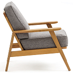 Кресло с каркасом из массива дуба Deniaud Oak Grey Armchair варинант исполнения - 3 | Loft Concept в Ростове-на-Дону