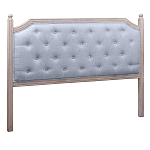 Изголовье кровати серое с мягкой обивкой из рогожки Emma Headboard варинант исполнения - 1 | Loft Concept в Ростове-на-Дону