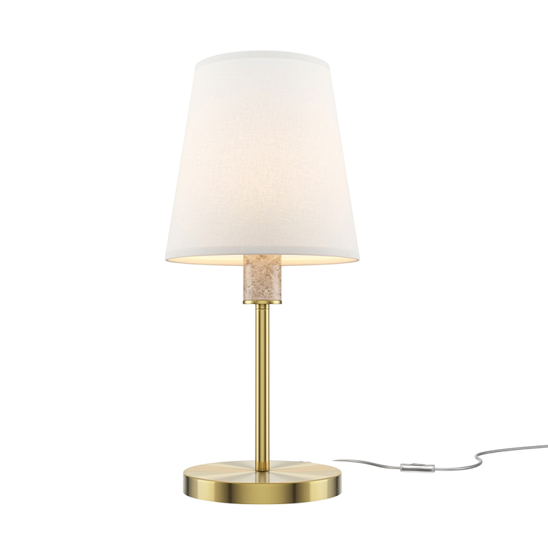 Настольный светильник Lira Е27 Латунь Белый Серый в Ростове-на-Дону | Loft Concept 