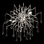 Бра с лучеобразным основанием и подвесками из прозрачного стекла в виде длинных капель Droplet Chandelier варинант исполнения - 8 | Loft Concept в Ростове-на-Дону