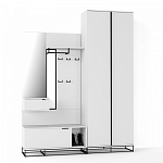 Двухдверный шкаф белого цвета Strict Lines варинант исполнения - 5 | Loft Concept в Ростове-на-Дону