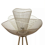 Торшер с трехъярусным плафоном из металлической сетки Light Floor Lamp Made of Metal Mesh варинант исполнения - 1 | Loft Concept в Ростове-на-Дону