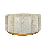 Стол кофейный с отделкой раковинами устриц Coastal Charm варинант исполнения - 1 | Loft Concept в Ростове-на-Дону