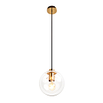 Подвесной светильник со стеклянным прозрачным плафоном в форме шара и золотыми металлическим акцентами 20 ClassiCon варинант исполнения - 2 | Loft Concept в Ростове-на-Дону