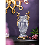 Ваза прозрачная с бронзовыми ручками в виде ангелов Eden Garden варинант исполнения - 2 | Loft Concept в Ростове-на-Дону