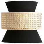 Бра с плетеным декором из ротанга Bonnie Wicker Black Wall Lamp варинант исполнения - 1 | Loft Concept в Ростове-на-Дону