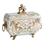 Шкатулка с фигуркой льва на крышке Eden Garden варинант исполнения - 1 | Loft Concept в Ростове-на-Дону