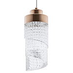 Подвесной светильник со спиралевидным плафоном из акрила Spiral Acrylic Gold Hanging Lamp варинант исполнения - 1 | Loft Concept в Ростове-на-Дону
