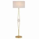 Торшер золотой c декоративной мраморной вставкой на каркасе Kernel варинант исполнения - 1 | Loft Concept в Ростове-на-Дону